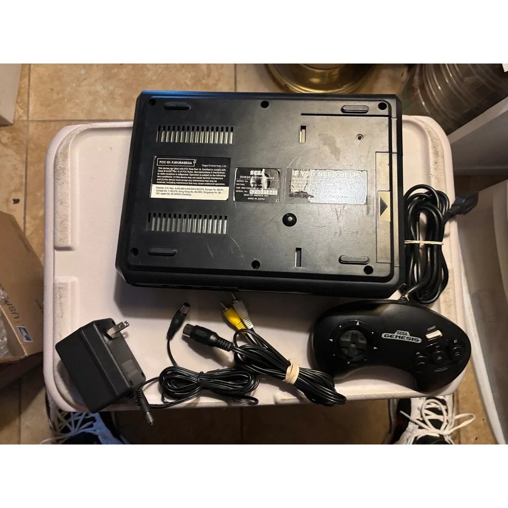 Sega Genesis Console Bundle + Sonic The Hedgehog Game Lot Ready To Play!